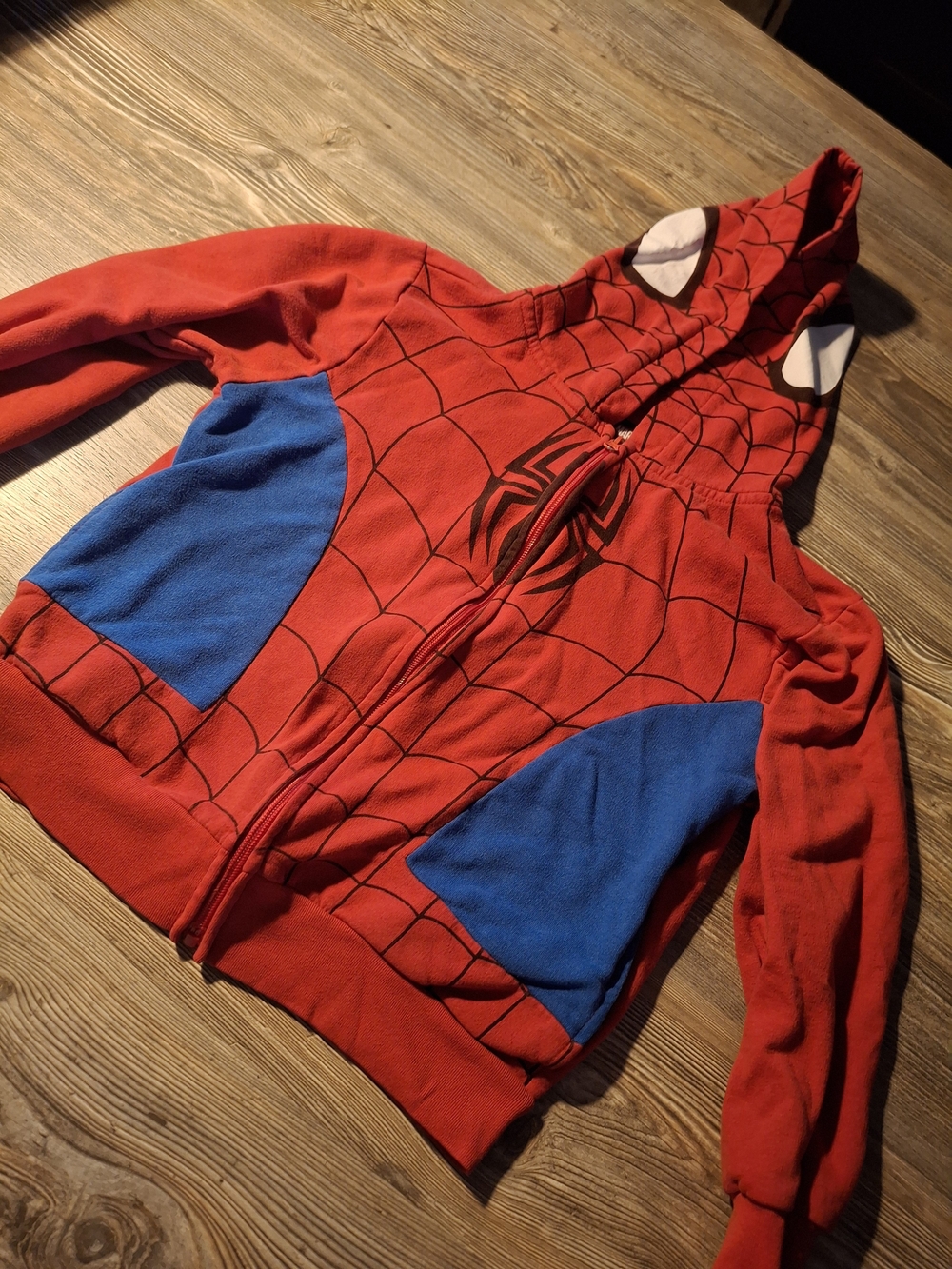Marvel Red Spider-Man Hoodie with Blue Pockets